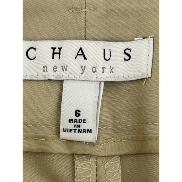 NWT Women's Chaus NY Crop Khaki Pants Zipper Pockets Mid Rise Size 6 - Picture 8 of 13